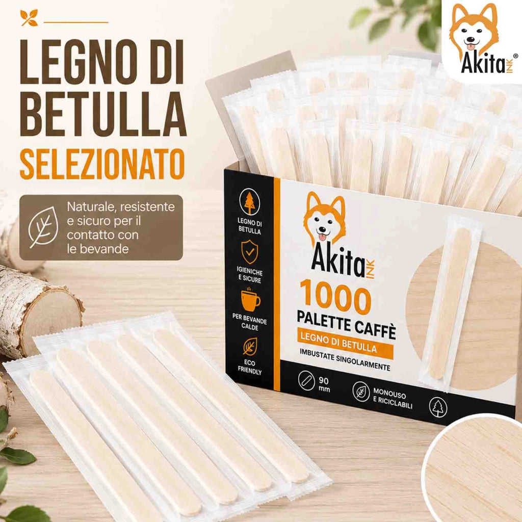 Akitaink 300 Palette Caffe Legno Monouso