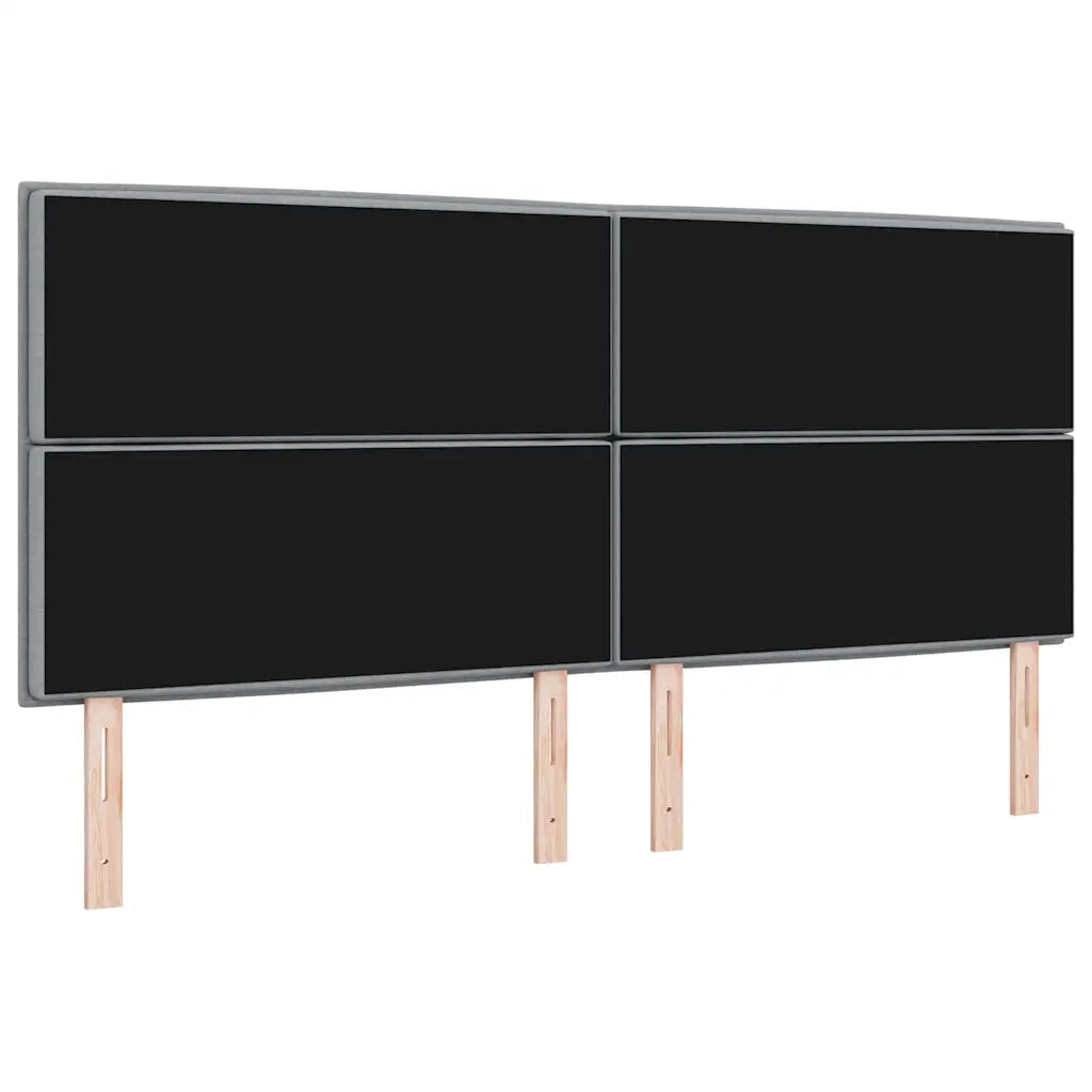 Testiera | Testata Grigio chiaro 200 cm Tessuto
