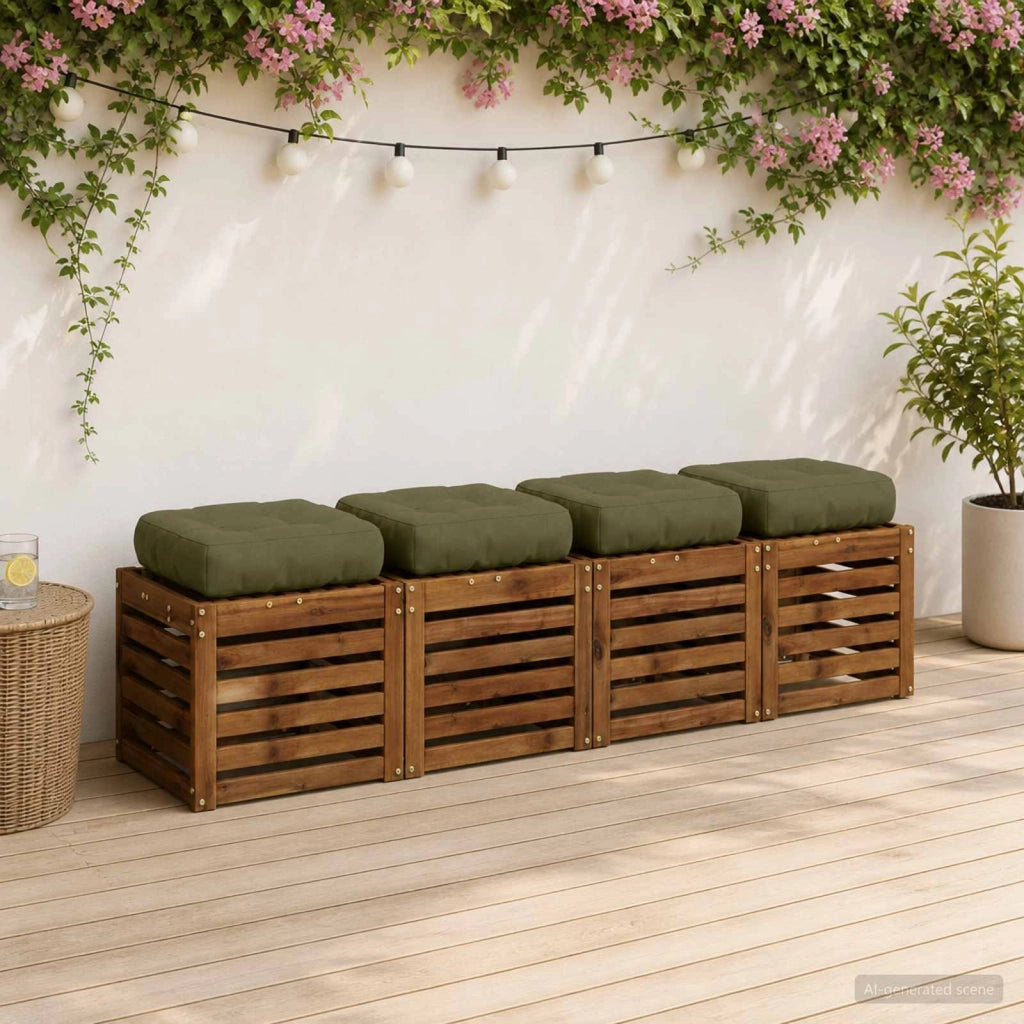 Cuscini per Sedia in 4 Pezzi VIANEN 4 pz 100% Poliestere 953471