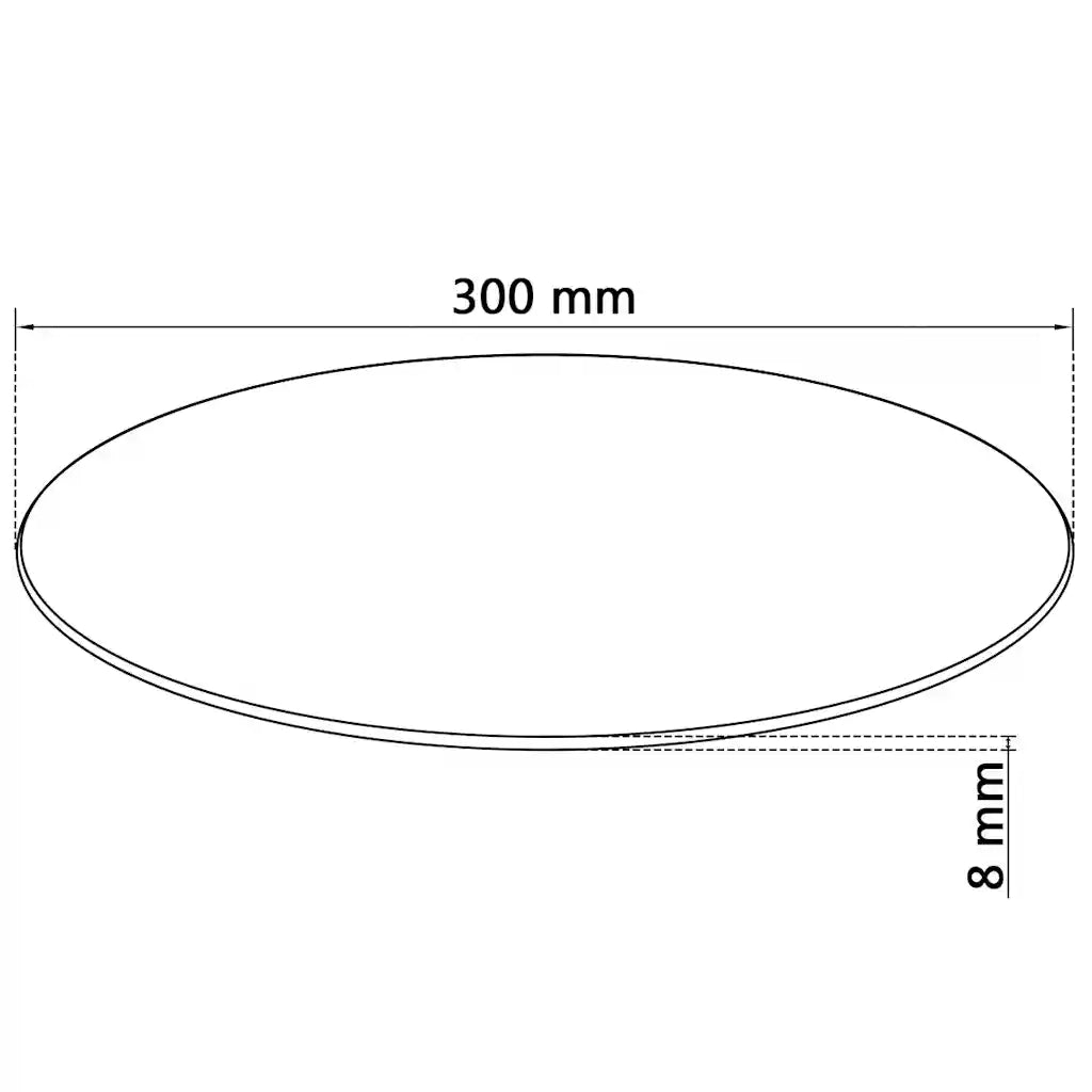 Dessus de table rond Verre trempé 300 mm