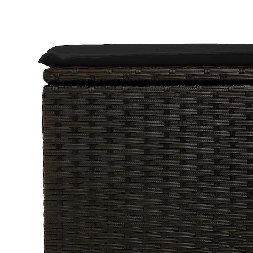 Set Divani da Giardino con Cuscini 7pz Nero Polyrattan 3326506