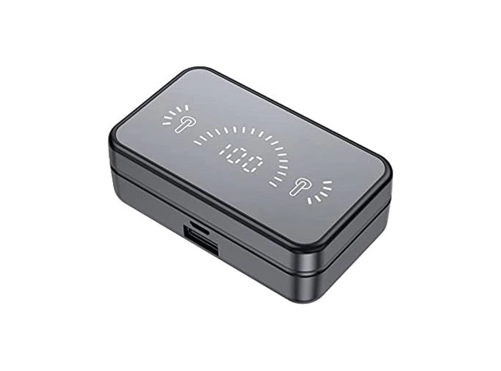 Auricolari Bluetooth con Controllo Touch Cuffie da Viaggio con Custodia Ricarica a Specchio Display Digitale