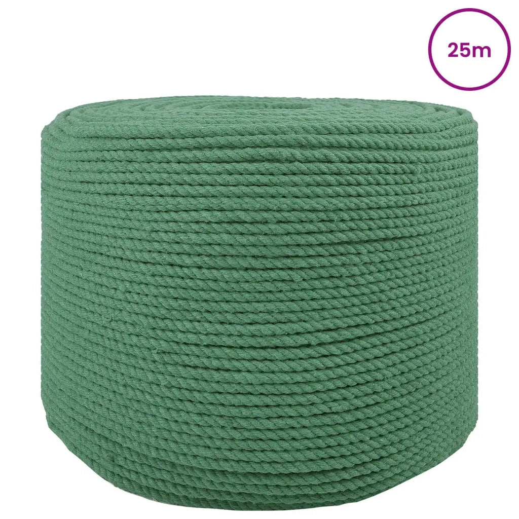 Corda di Cotone 8 mm 25 m Verde 100% Cotone 42011951