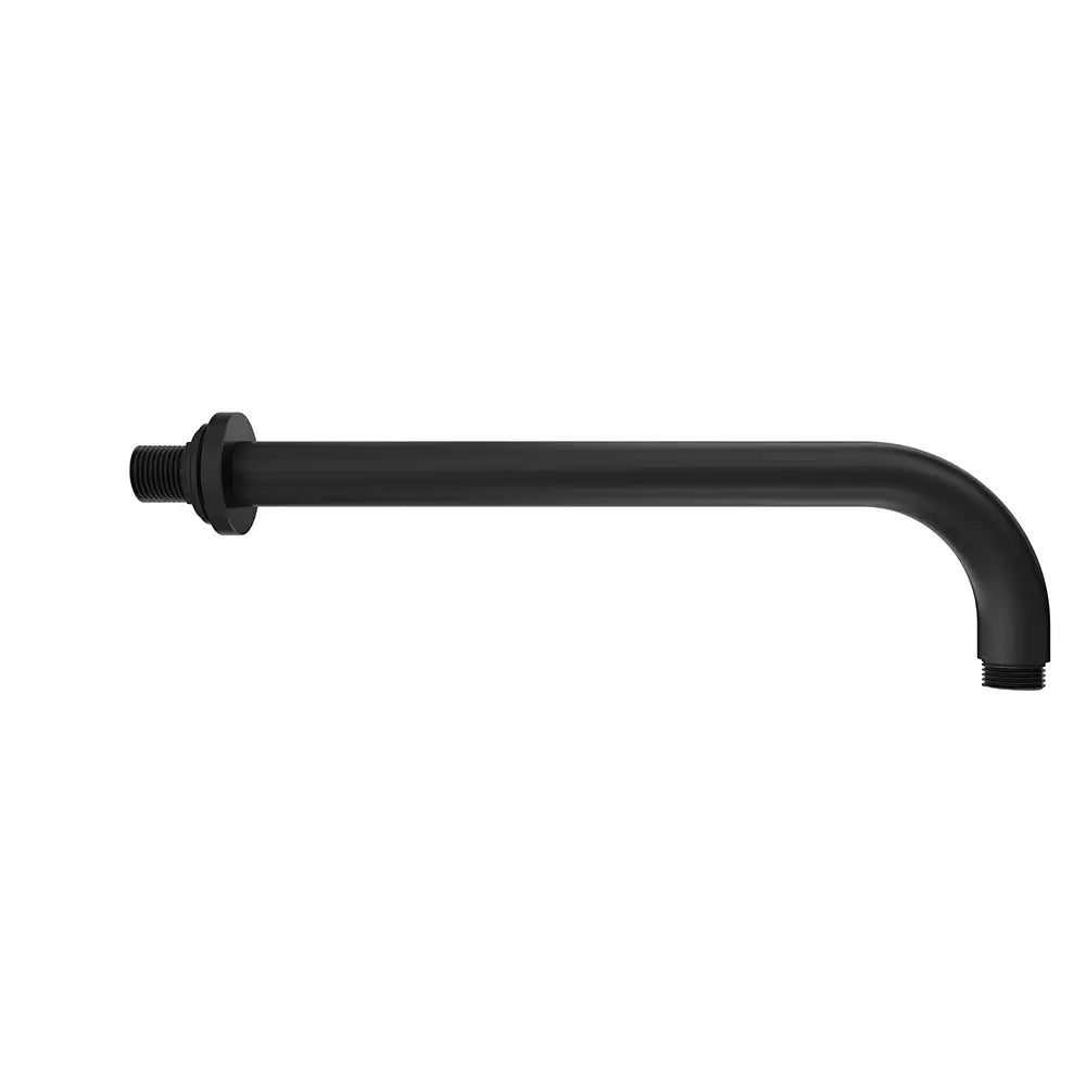 Braccio doccia tondo in ottone nero opaco 30 cm