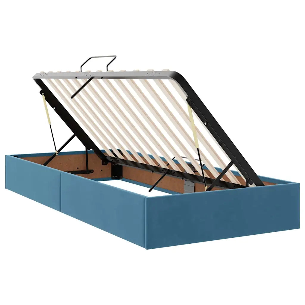 Letto con Contenitore Blu Scuro 180 x 200 cm Velluto