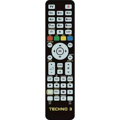 TELECOMANDO PROGRAMMABILE TECHNO 3 BRAVO  TV + VCR + DVD + DTT + SKY SAT BANCHI 3