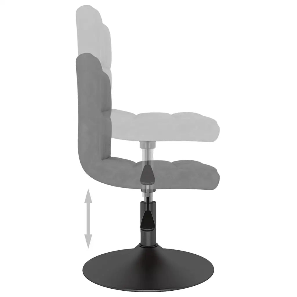Sedia da Pranzo Girevole Grigio Chiaro in Velluto 3087503