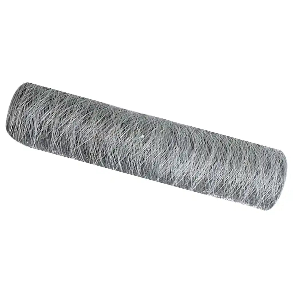 Recinzione da Giardino | Recinzione Esagonale Argento 0,5 x 100 m Acciaio zincato