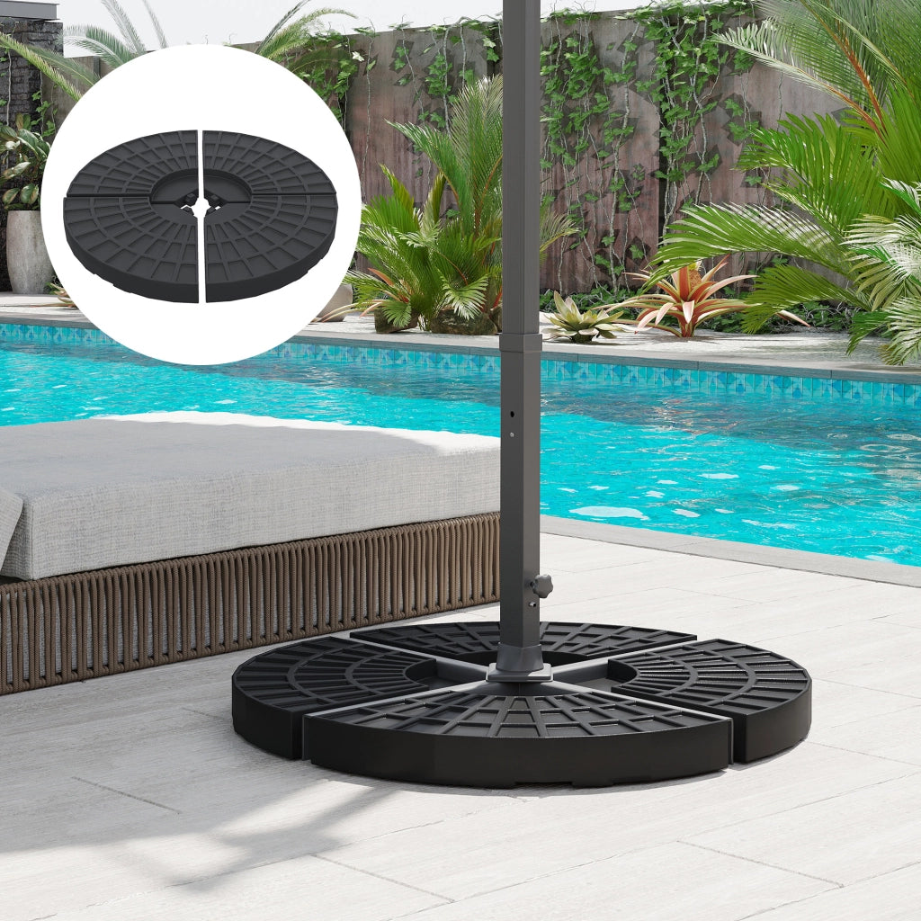 Base per Ombrellone con Sacco di Sabbia ¨C Minimal ¨C 52 Litri, 60 kg, Nero