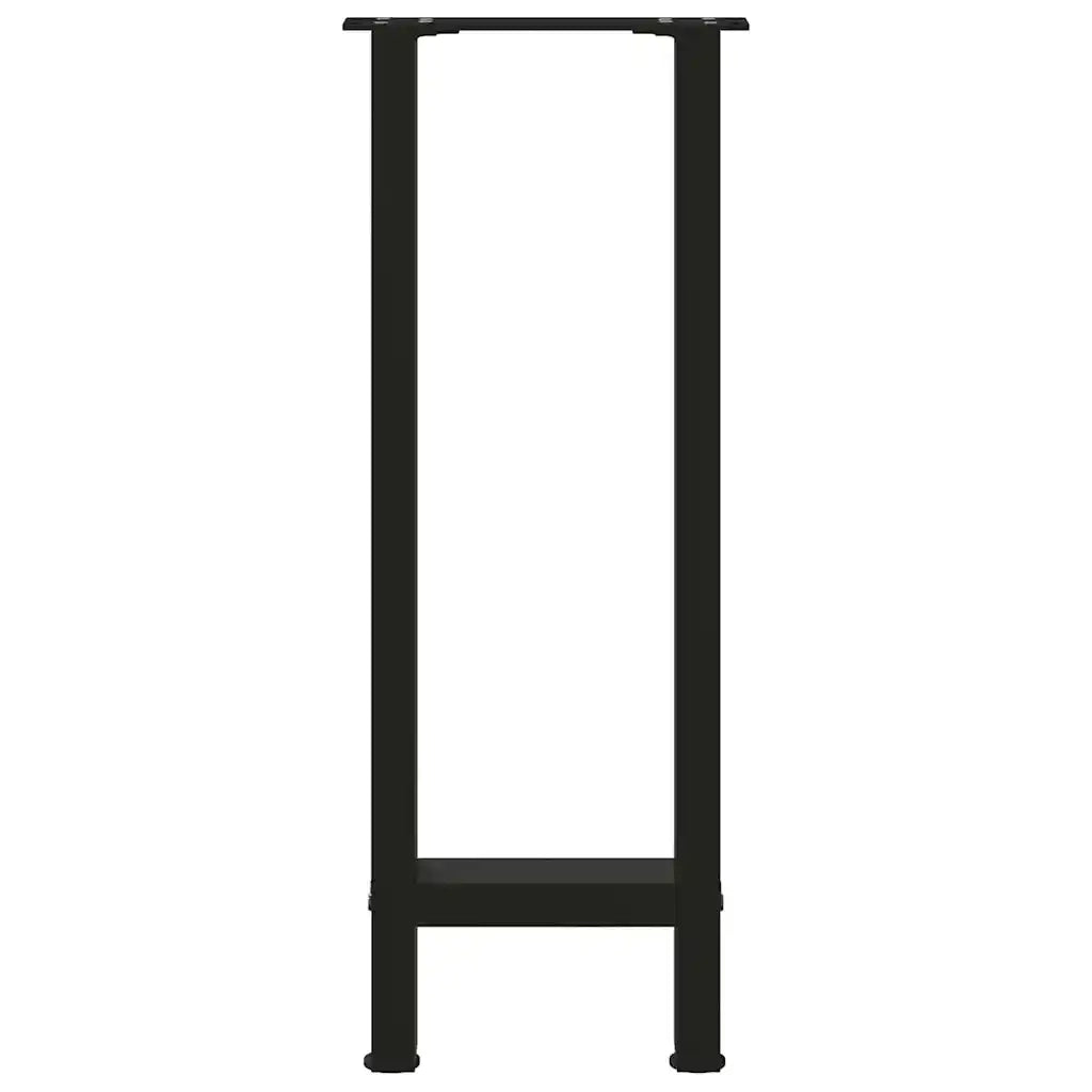 Pieds de table console Noir 2 pièces 38 x (72-73) cm Acier