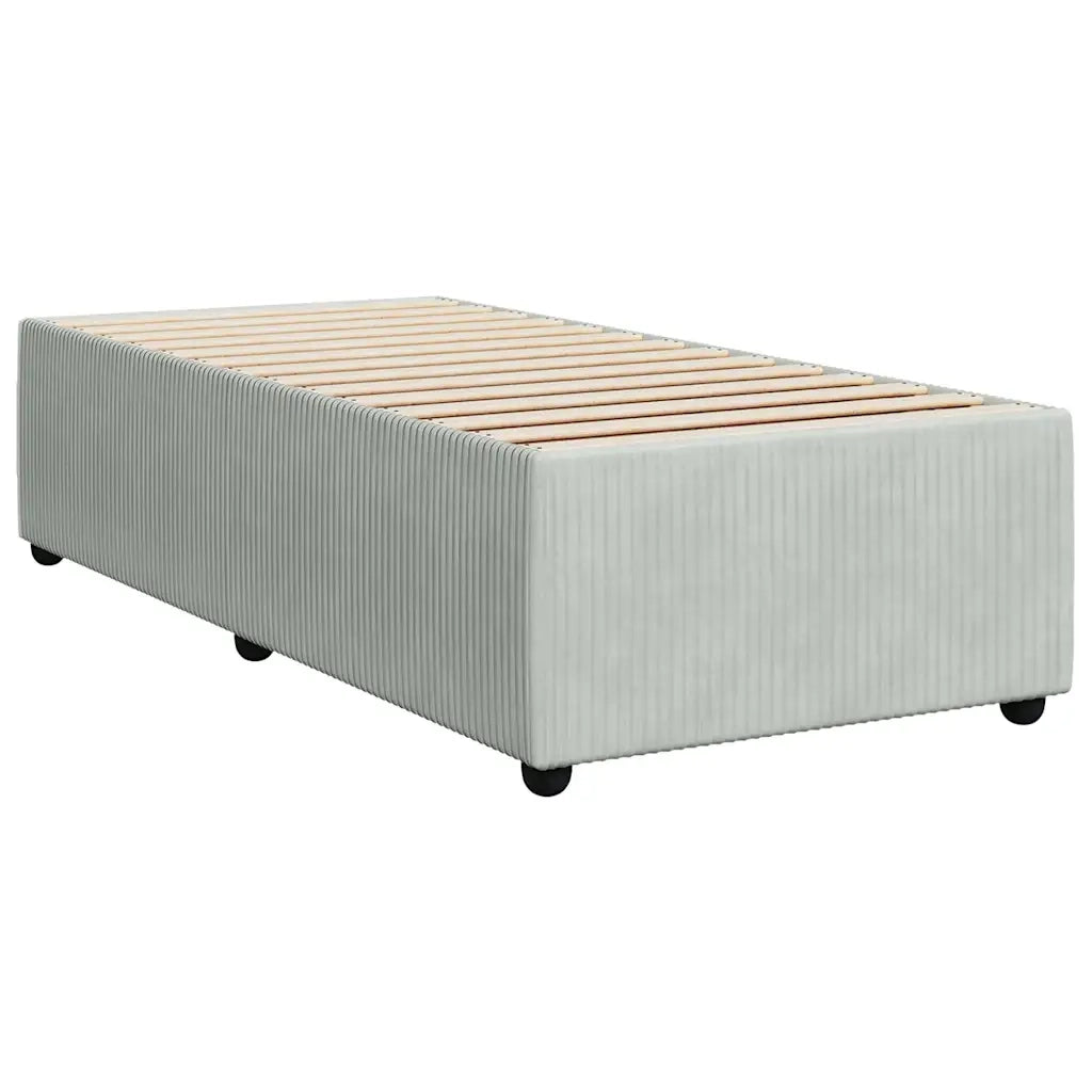 Giroletto senza Materasso Grigio Chiaro 80x200 cm Velluto