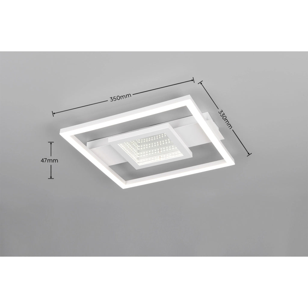 PLAFONIERA LED WHEELER 16W 35X35CM BIANCA INFINITO