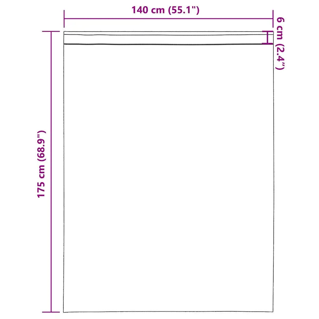 Tende in Voile con Tasche per Aste 2 pz Blu Reale 4102212