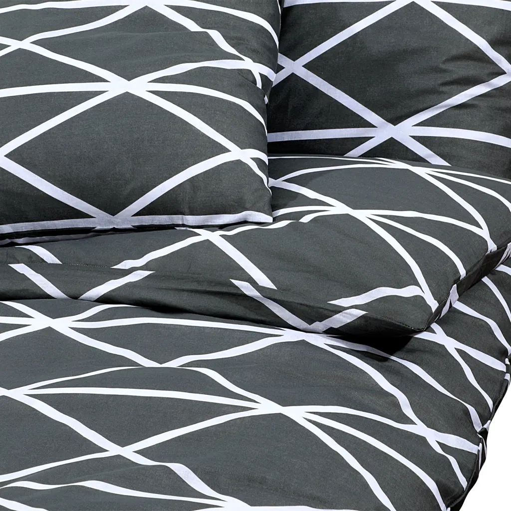 Set Copripiumino Grigio 140x200 cm in Cotone 136049