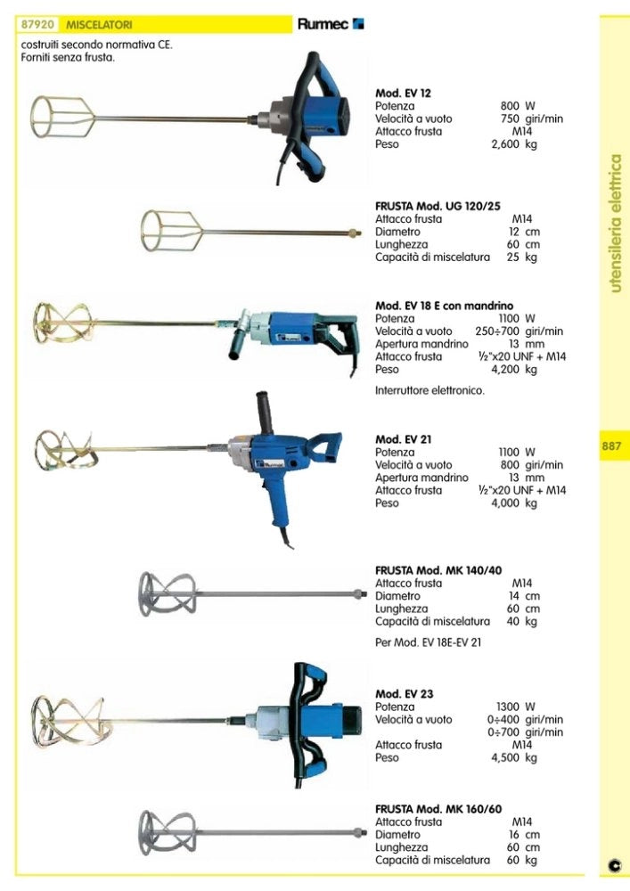 1pz frusta per miscelatore rurmec ug120/25 cod:ferx.56149