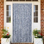 Tenda Antimosche-Zanzariera Blu e Bianca 100x230 cm in Ciniglia