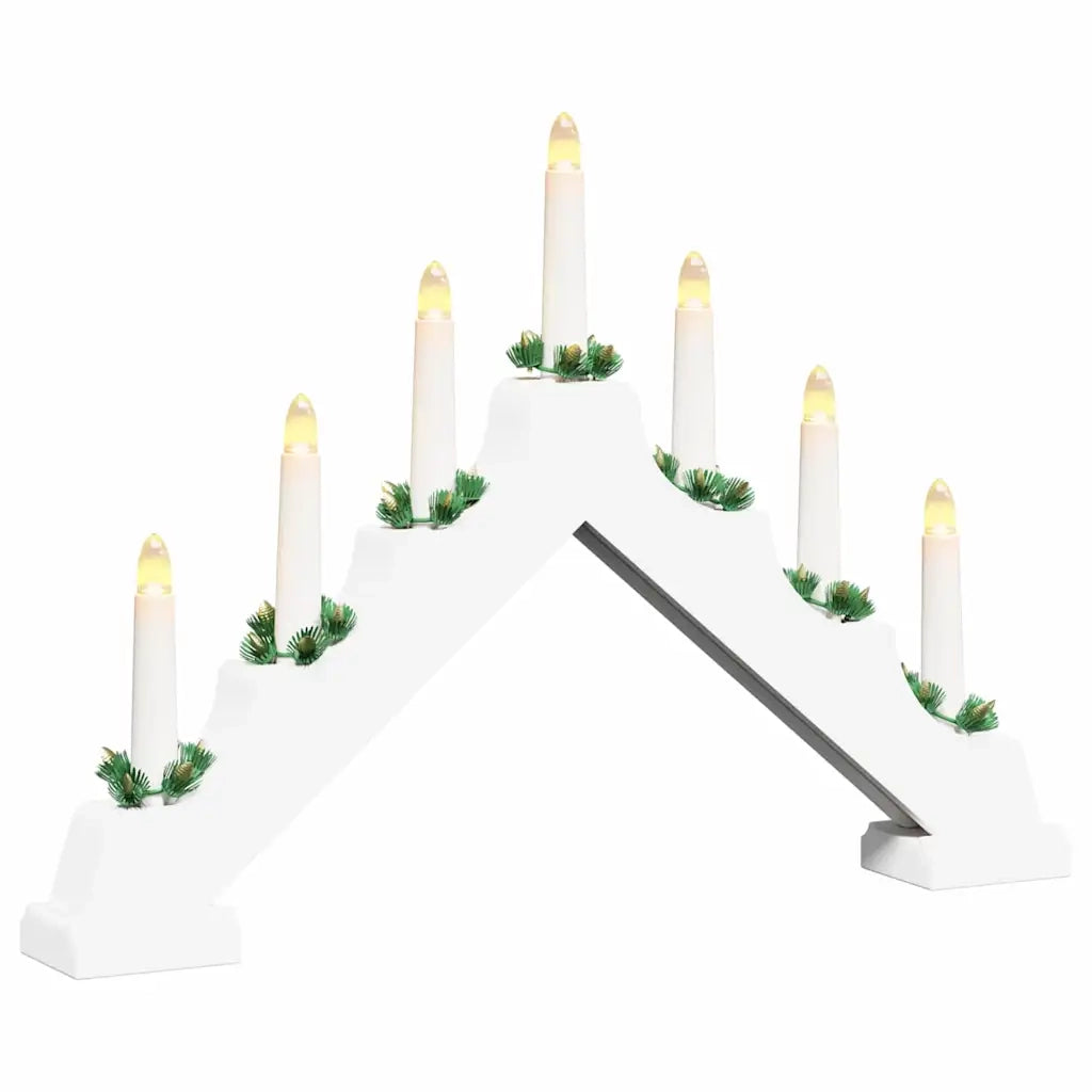 Ponte con Candele di Natale 3 pz 7 LED Bianco caldo 42019704