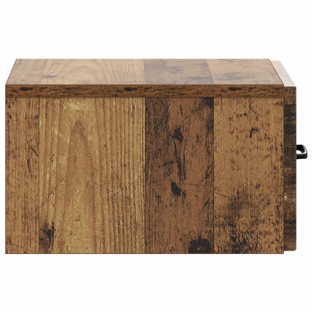 Mobiletto da notte a muro Legno antico 34,5 x 33 x 20 cm 899291