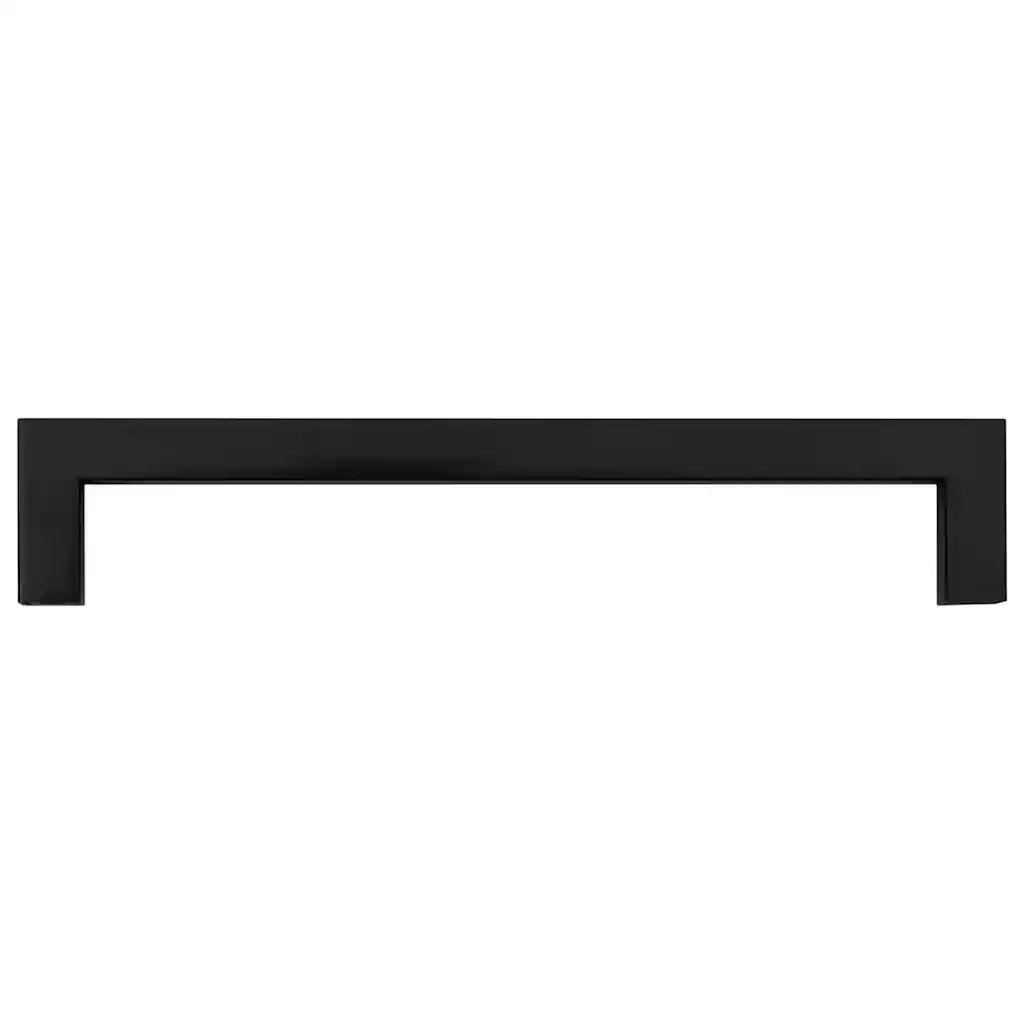 Poignées d'armoire 10 pcs noir 160 mm acier inoxydable