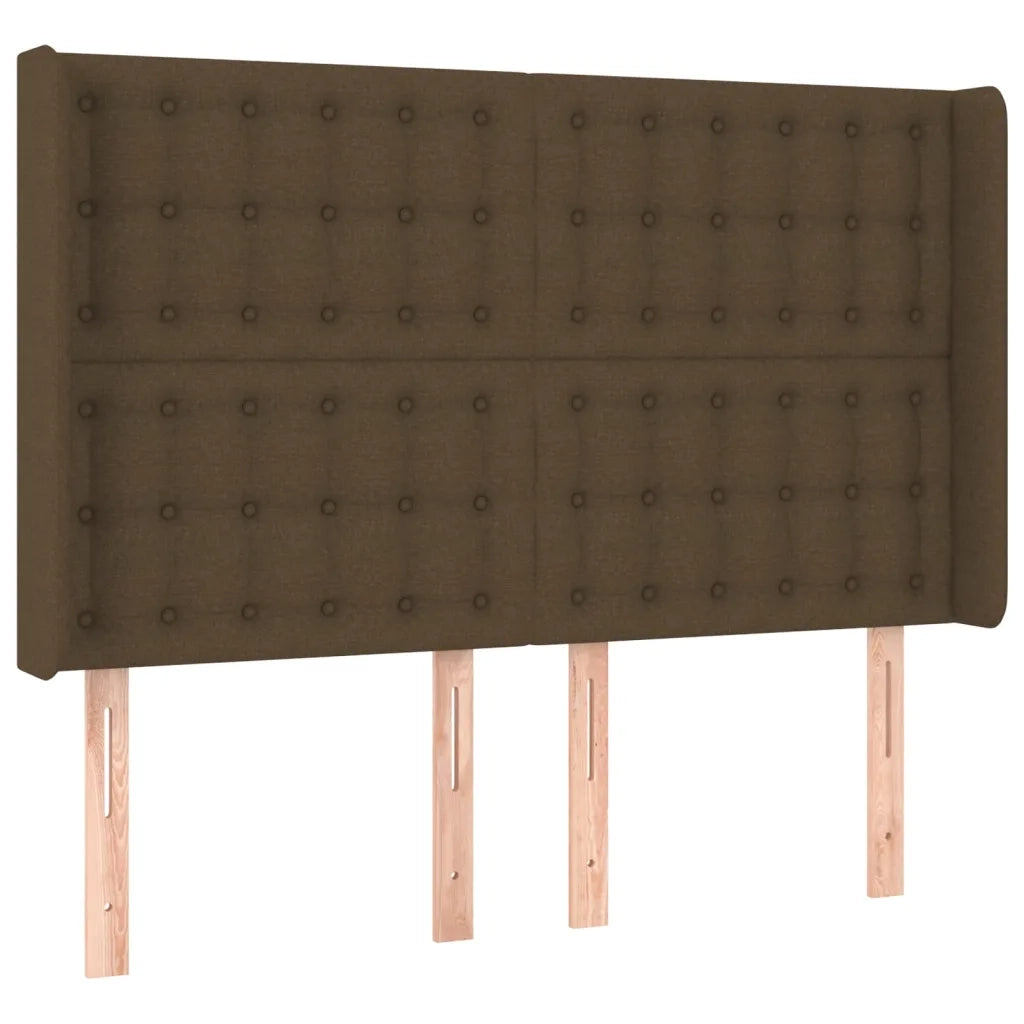 Testiera | Testata a LED MarroneScuro147x16x118/128cm inTessuto