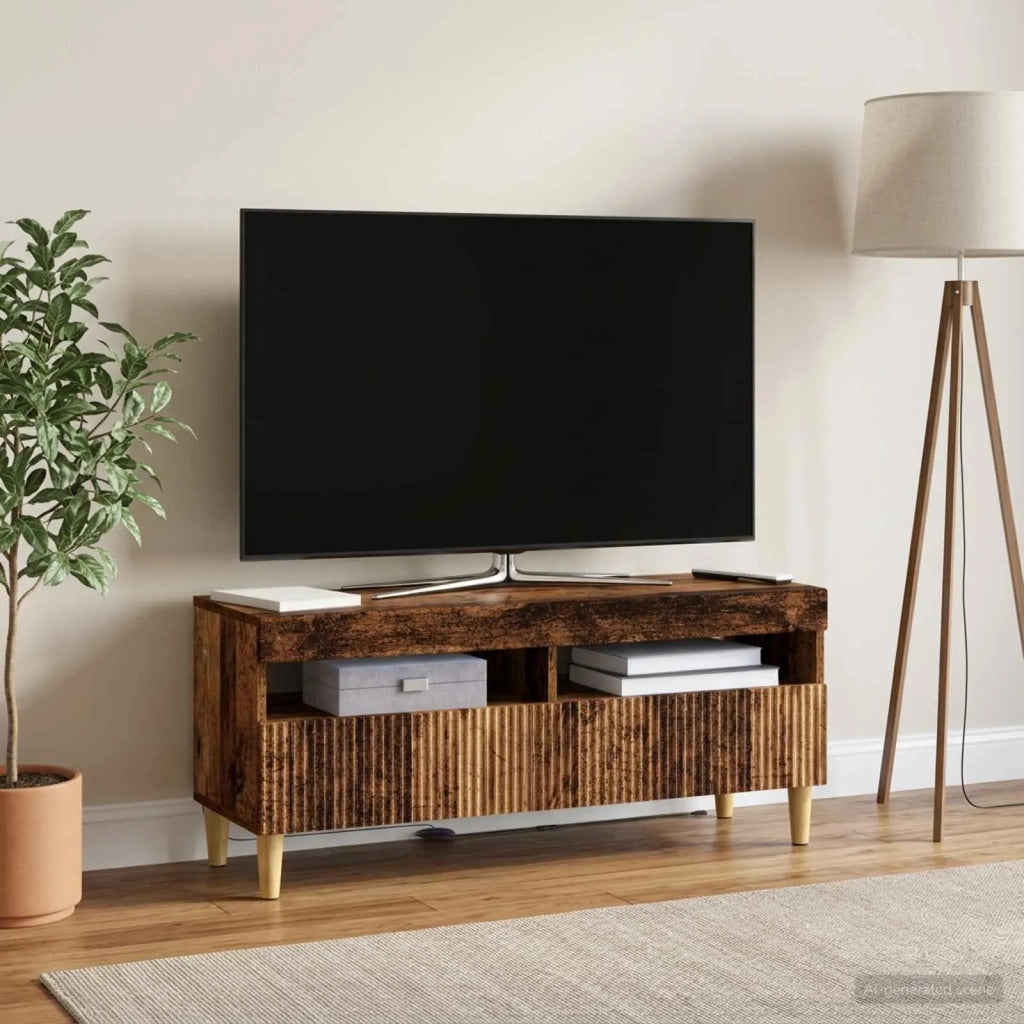 Mobile TV LED ARNHEM 100 x 35 x 43 cm Legno antico 896773