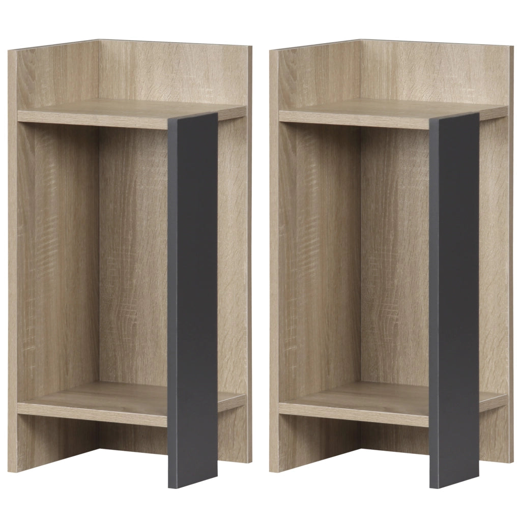 Comodino Grigio con Ripiano Aperto ¨C Minimal ¨C 27x25x60cm