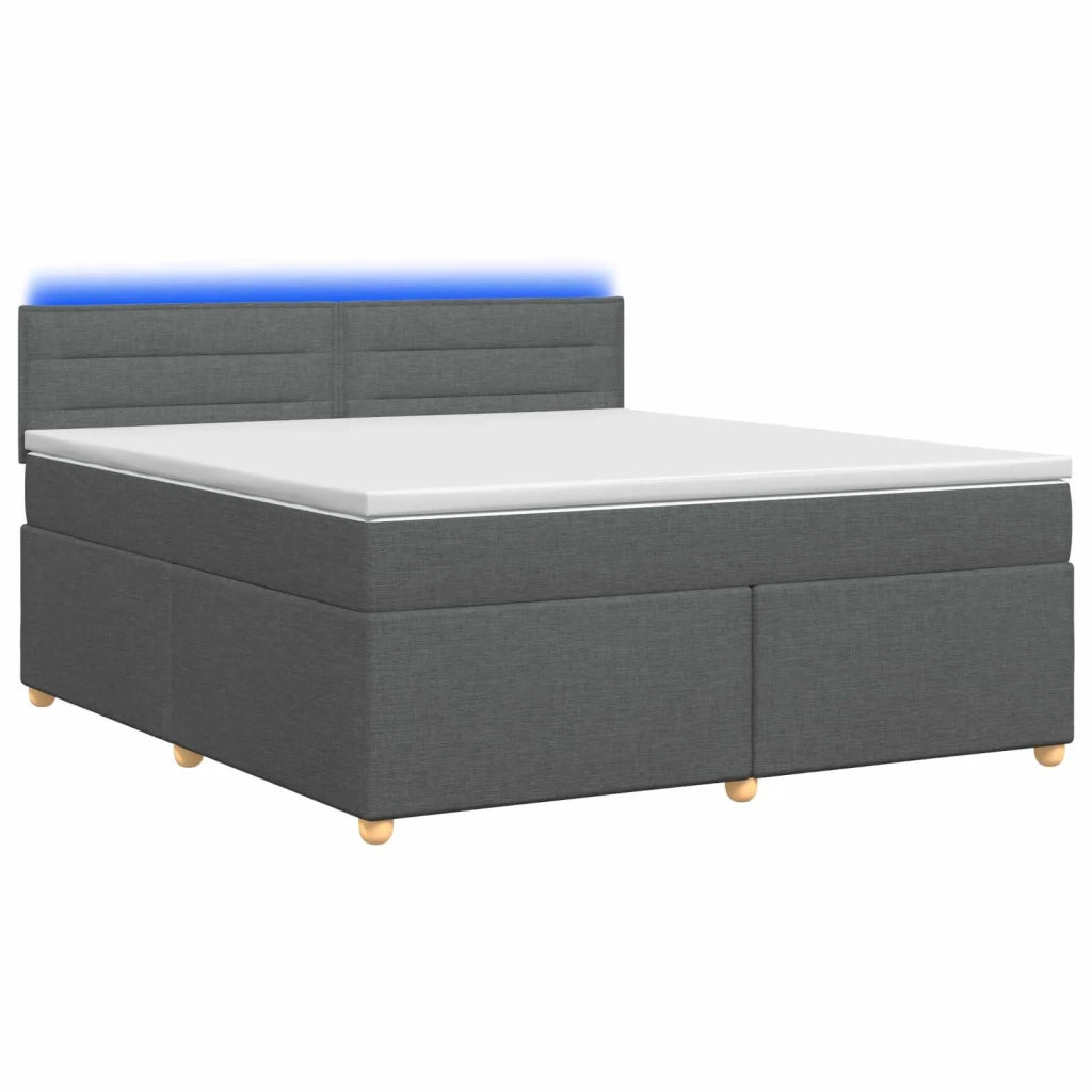 Letto box spring con materasso Grigio Scuro 180 x 200 cm 3452472