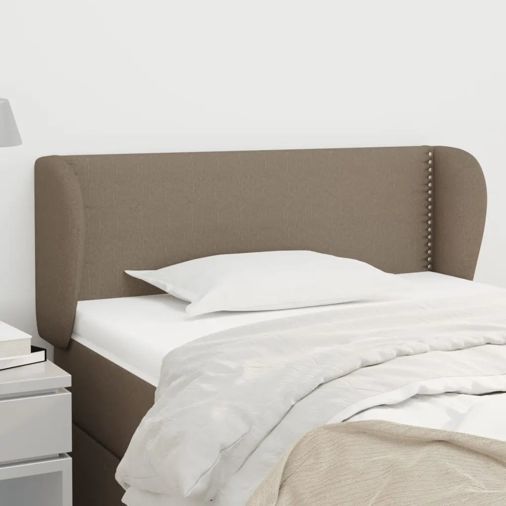 Testiera ad Orecchio-Testata con Orecchie Tortora 93x23x78/88 cm in Tessuto 763277