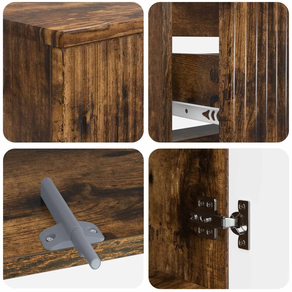 Set di Armadi da Bagno da 2 Pezzi ARNHEM Rovere Fumo 3417527