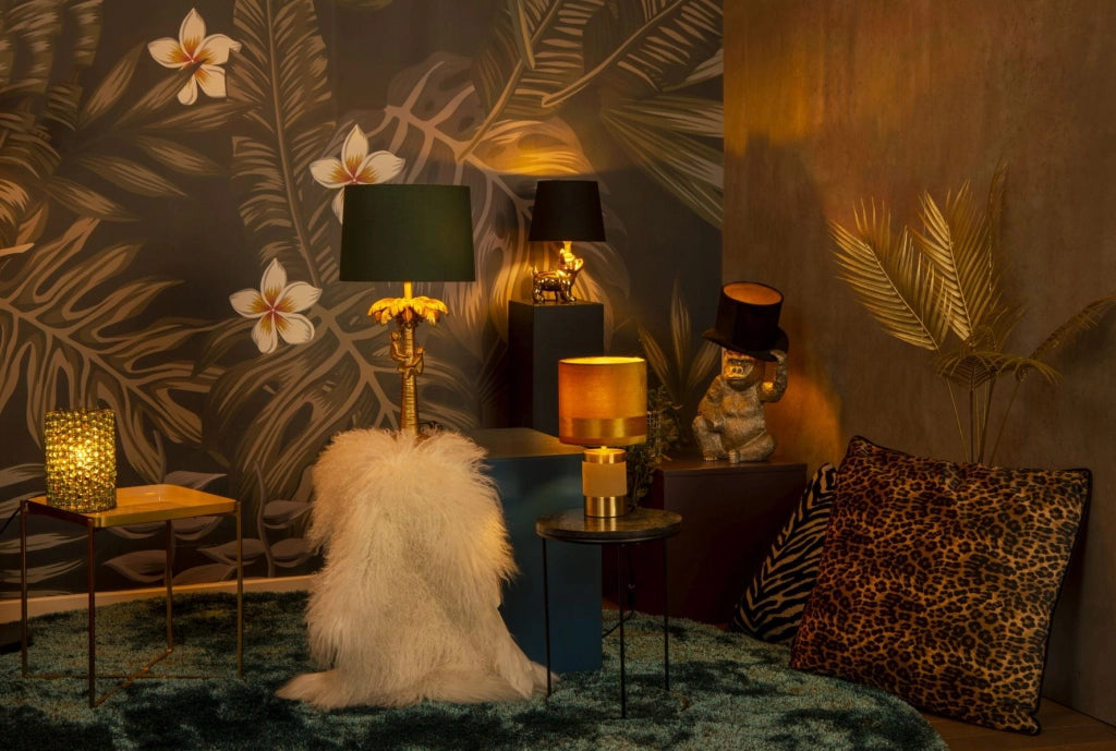 Lampada da tavolo Lucide Sir Winston oro/nera E14 40W