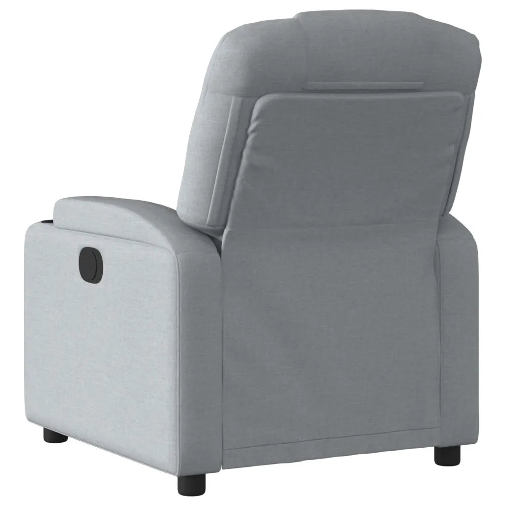 Poltrona Reclinabile in Tessuto Grigio Chiaro 372365