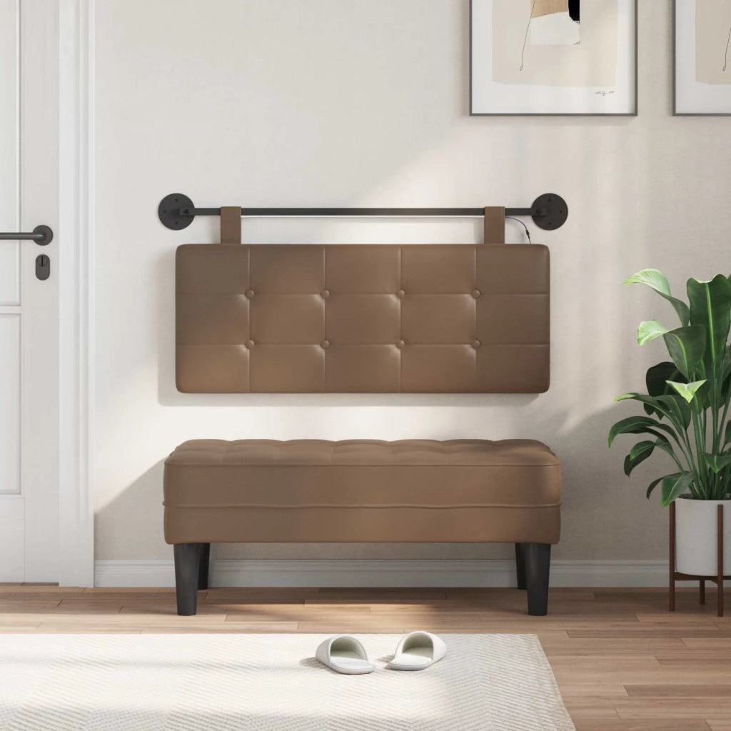 Testiera | Testata sospesa Con luce LED Cappuccino Similpelle