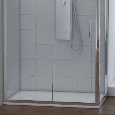 Box doccia angolare 70x100 cm scorrevole in cristallo trasparente Ted