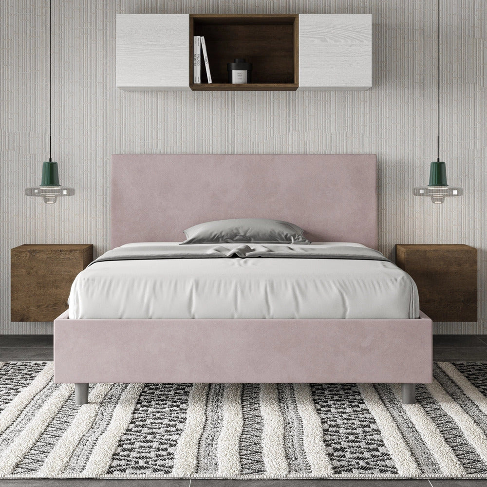 Letto Matrimoniale Extra Large 190x200 cm con Rete Adele Glicine