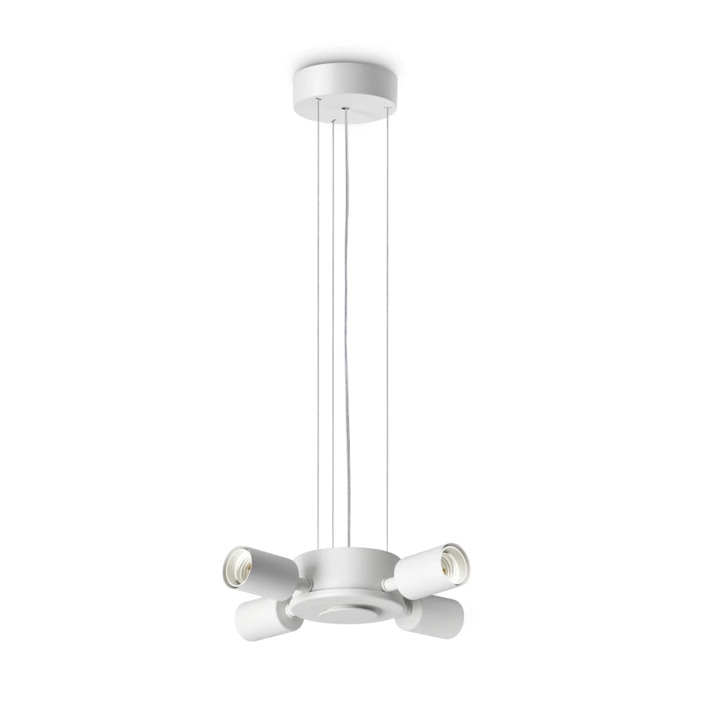 Plafoniera Collezione SET 4 luci E27 Bianco Ideal Lux