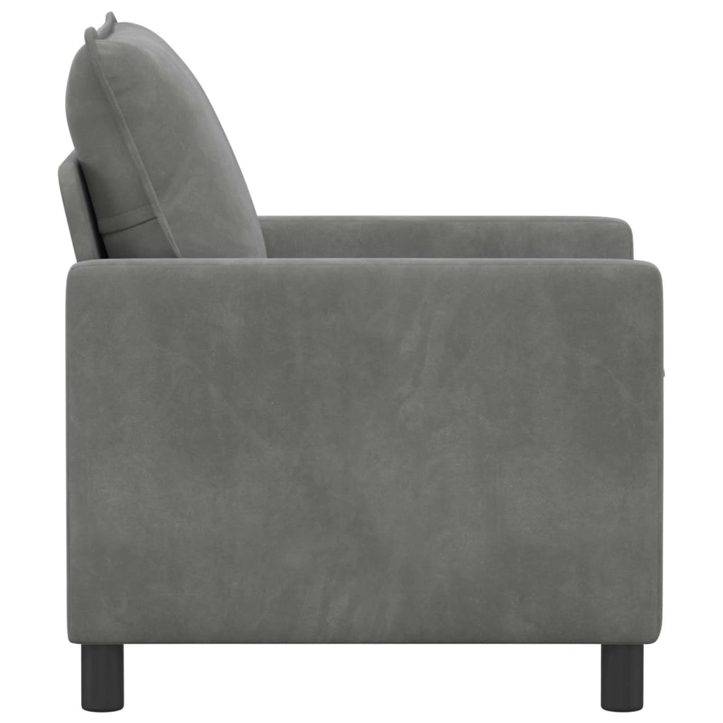 Divano Grigio Scuro 76 x 81 x 87,5 cm Velluto 42028756