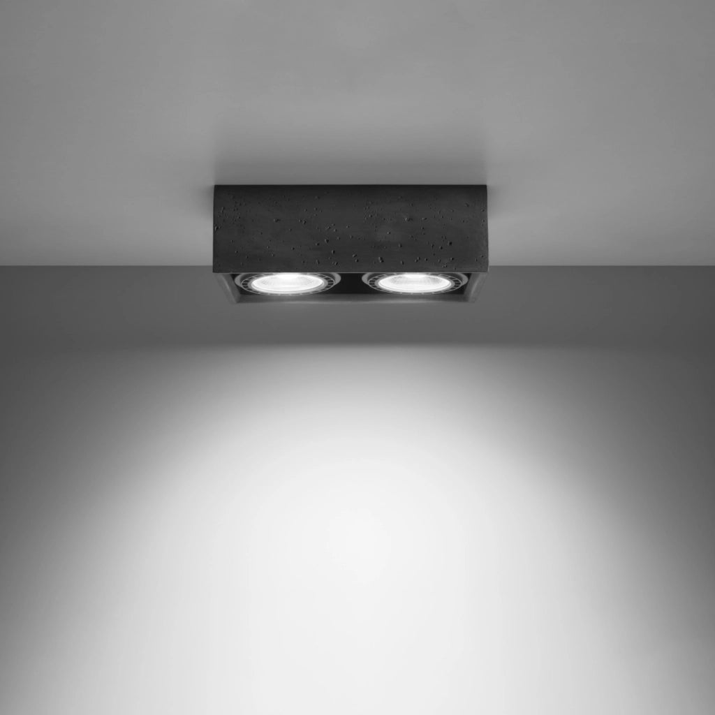 Lampada da soffitto Persian Indigo Quatro Cube Grigio Cemento 2x10W LED IP20