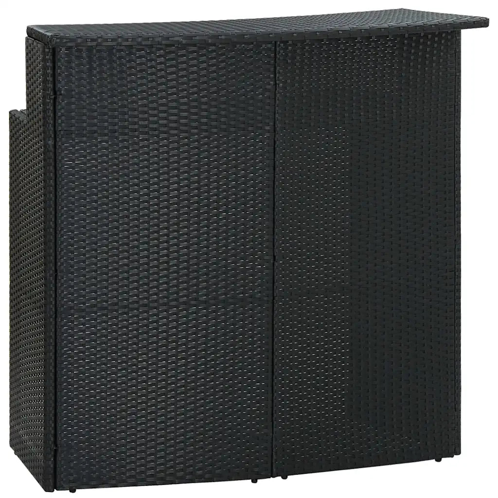 Tavolo da Bar per Esterni Nero 120x55x110 cm in Polyrattan 313468