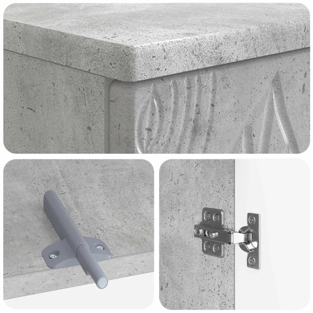 Set di Armadi da Bagno da 2 Pezzi DELFT Grigio Cemento 3417624