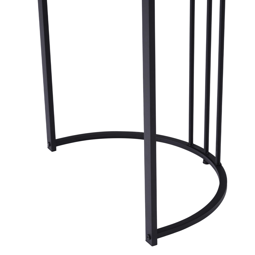 Tavolo da pranzo moderno con piano effetto marmo e gambe in metallo, per cucina e soggiorno, grigio, 140 × 80 × 75 cm