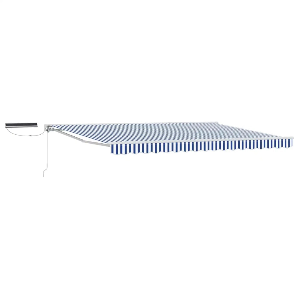 Tettuccio Elettrico Retrattile Blu e Bianco 4 x 2 m 3421750