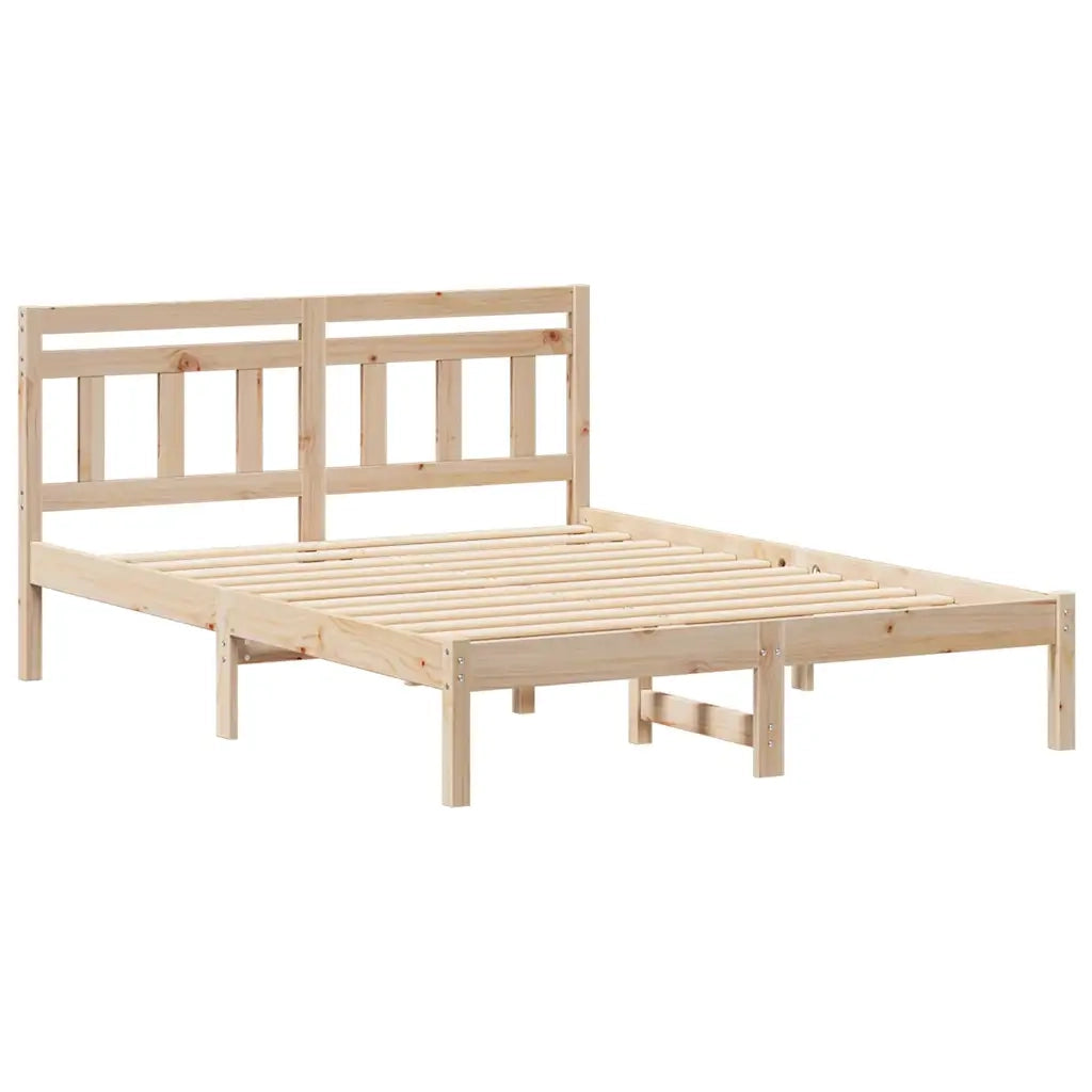Letto matrimoniale | Letto per adulti | Struttura del letto Marrone 120 x 190 cm Pino massello