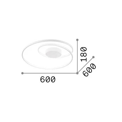 Plafoniera Collezione OZ LED 47W Luce Calda 3000K Ottone Dimmerabile Ideal Lux