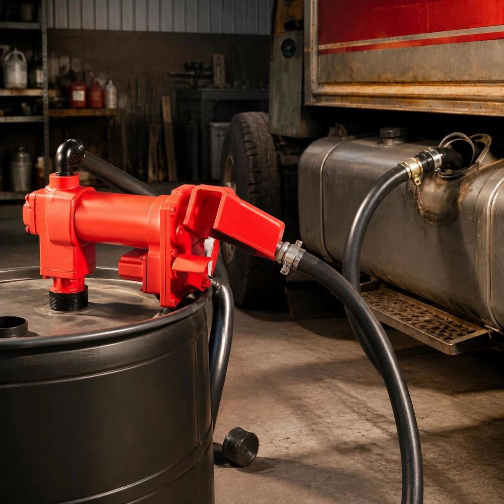 Fuel Transfer Pump, 230V AC, Electric Diesel Transfer Pump, 57L/min, With Automatic Fuel Nozzle Shut-off, Delivery Hose, For Gasoline, Kerosene, Biodiesel, Ethanol Mixture