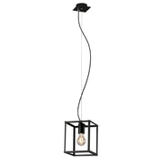 Sospensione Industrial Metallo Nero 1 Luce E27
