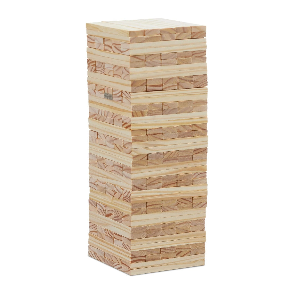 Set di 200 blocchi di legno torre infernale XXL interno esterno gioco di impilamento creativo in pino naturale 13_0014337