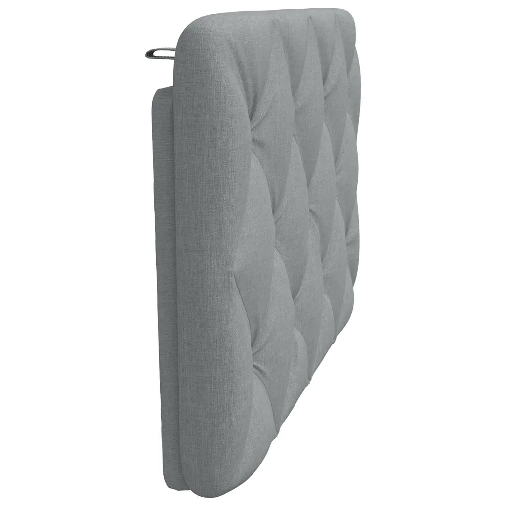 Coussin de tête de lit gris clair 90 cm tissu