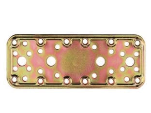 PIASTRA DI GIUNZIONE PESANTE DRITTA LARGHEZZA MM.65 ART.772- - mm.180x65 - spessore mm.2,2 - 25 pezzi ALDEGHI