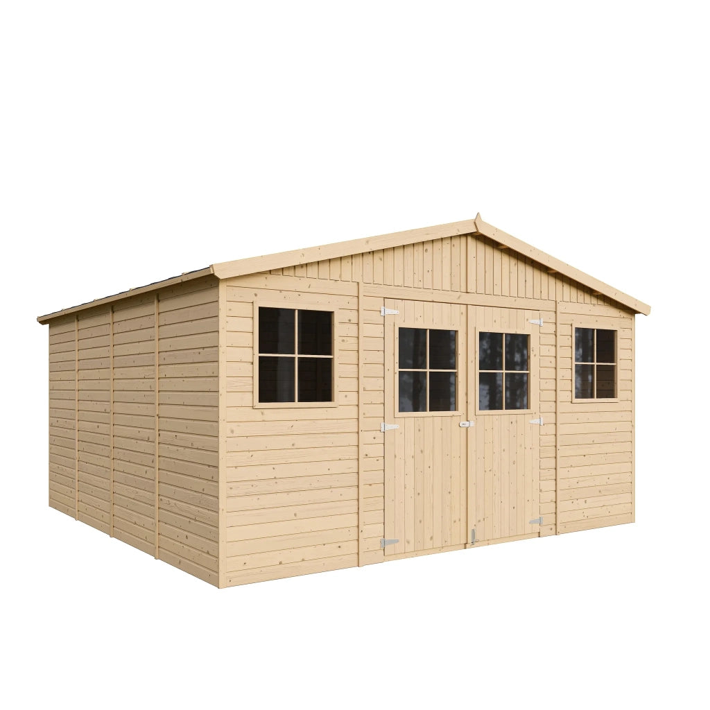 Casa da giardino in legno H246x418x420 cm/16 m?² - TIMBELA M330