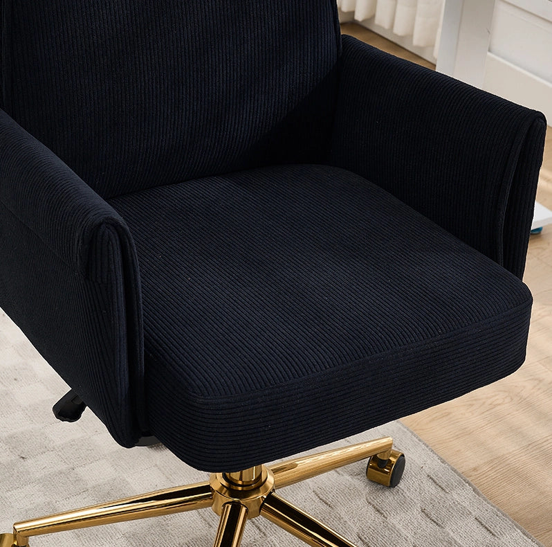 Sedia da ufficio nera 63x65x99 cm - altezza regolabile, schienale ergonomico